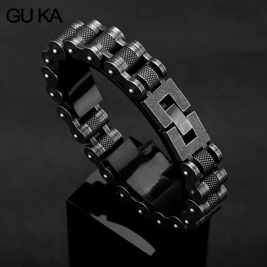 Retro Stainless Steel Motorcycle Bracelet