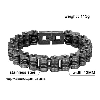 Retro Stainless Steel Motorcycle Bracelet