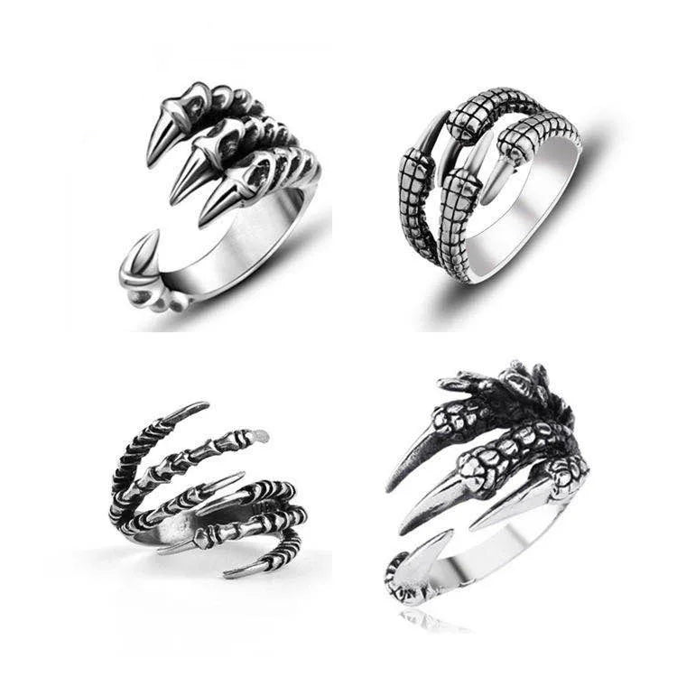 Gothic Snake Skull Rings: Unisex Fashion Jewelry