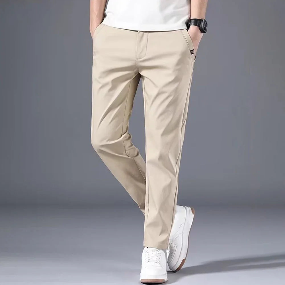 Stretch Chino Trousers: Slim Fit Fashion for Men