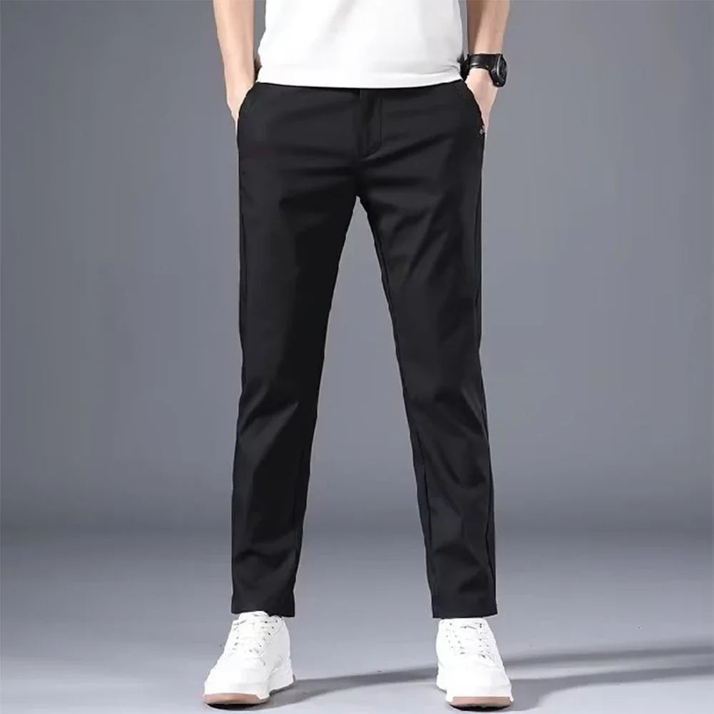 Slim Fit Stretch Chino Trousers for Men